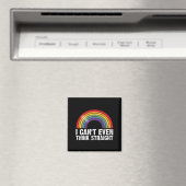 Ich kann nicht einmal denken, gerade LGBTQ-Stolz M Magnet (In Situ (Geschirrspüler))