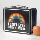 Ich kann nicht einmal denken, gerade LGBTQ-Stolz M Metall Brotdose (Beispiel)