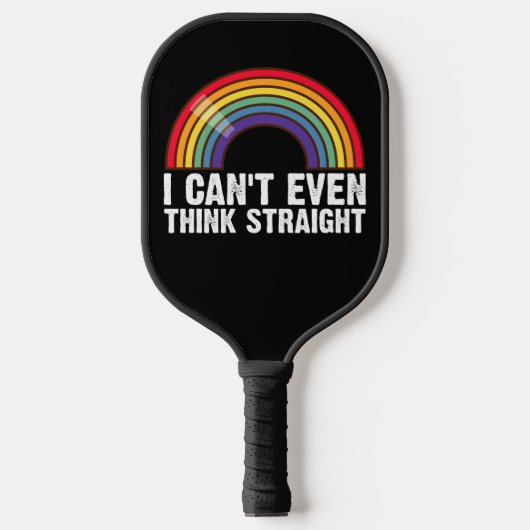 Ich kann nicht einmal denken, gerade LGBTQ-Stolz M Pickleball Schläger (Vorderseite)