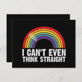 Ich kann nicht einmal denken, gerade LGBTQ-Stolz M Postkarte (Vorne/Hinten)