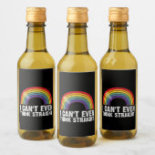 Ich kann nicht einmal denken, gerade LGBTQ-Stolz M Weinetikett (Flaschen)
