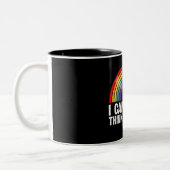 Ich kann nicht einmal denken, gerade LGBTQ-Stolz M Zweifarbige Tasse (Links)