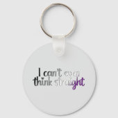 Ich kann nicht einmal direkt denken - asexueller S Schlüsselanhänger (Vorderseite)