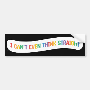 Ich kann nicht einmal direkt denken Gay Pride Mo Autoaufkleber