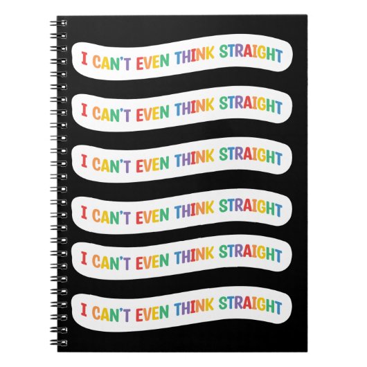 Ich kann nicht einmal direkt denken | Gay Pride Mo Notizblock (Vorderseite)