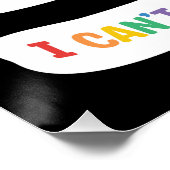 Ich kann nicht einmal direkt denken | Gay Pride Mo Poster (Ecke)