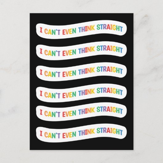 Ich kann nicht einmal direkt denken | Gay Pride Mo Postkarte (Vorderseite)