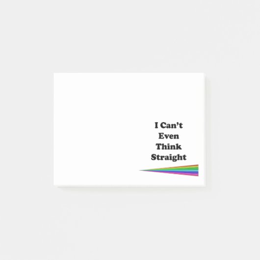 Ich kann nicht einmal direkt denken post-it klebezettel (Vorderseite)