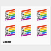 Ich kann nicht einmal richtig denken quadratischer aufkleber (Blatt)