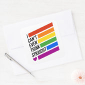 Ich kann nicht einmal richtig denken quadratischer aufkleber (Umschlag)