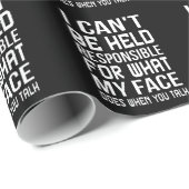 Ich kann nicht für das verantwortlich gemacht werd geschenkpapier (Rolleneckpunkt)