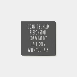 Ich kann nicht für das verantwortlich gemacht werd post-it klebezettel