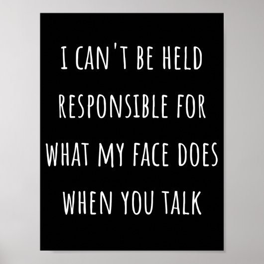Ich kann nicht für das verantwortlich gemacht werd poster (Vorne)