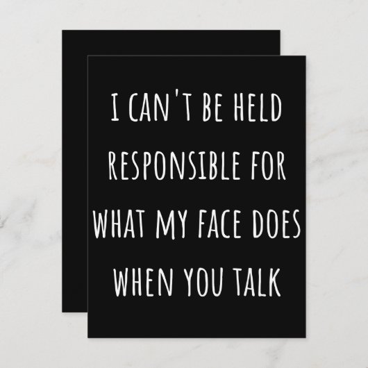 Ich kann nicht für das verantwortlich gemacht werd save the date (Vorne/Hinten)