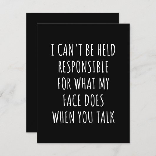 Ich kann nicht für das verantwortlich gemacht werd save the date (Vorne/Hinten)