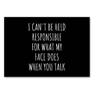 Ich kann nicht für das verantwortlich gemacht werd tischnummer