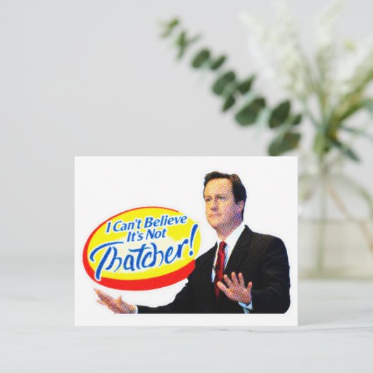 Ich kann nicht glauben, dass es nicht Thatcher ist Postkarte (Stehend Vorderseite)