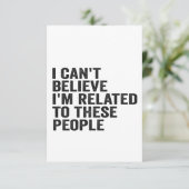 Ich kann nicht glauben, dass ich mit diesen Leuten Dankeskarte (Stehend Vorderseite)