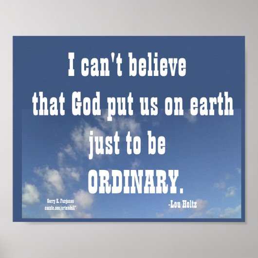 ICH KANN NICHT GLAUBEN, LOU HOLTZ POSTER (Vorne)