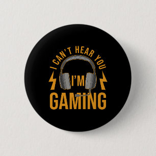 Ich kann nicht hören, dass ich Shirt-Funny-Videosp Button