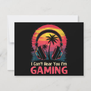 Ich kann nicht hören, dass ich Videospiele spiele Dankeskarte