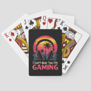Ich kann nicht hören, dass ich Videospiele spiele Spielkarten