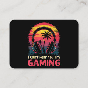 Ich kann nicht hören, dass ich Videospiele spiele Visitenkarte
