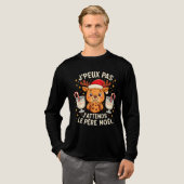 Ich Kann Nicht Ich Warte Auf Den Weihnachtsmann Tri-Blend Shirt (Volle Vorderseite)
