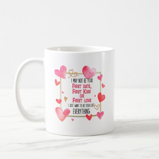 Ich kann nicht Ihr erstes Datum Kuss erste Liebe Kaffeetasse (Links)