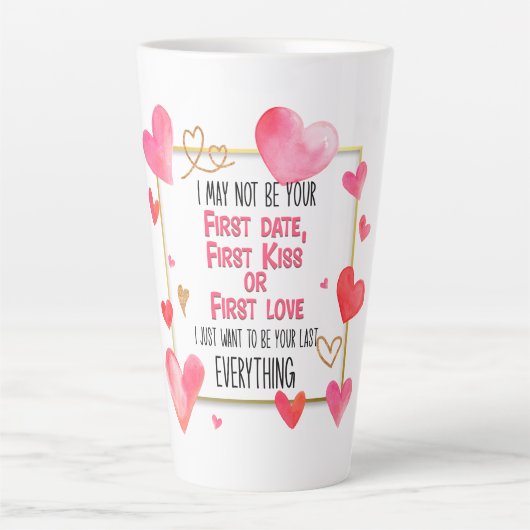 Ich kann nicht Ihr erstes Datum Kuss erste Liebe Milchtasse (Vorderseite)