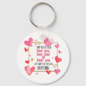 Ich kann nicht Ihr erstes Datum Kuss erste Liebe Schlüsselanhänger (Rückseite)