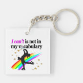 ICH KANN NICHT IN MEINER VOCABULÄREN SKATEN SEIN SCHLÜSSELANHÄNGER (Rückseite)