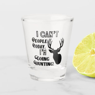 Ich kann nicht Leute, die ich draußen auf Hirschja Schnapsglas