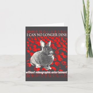 Ich kann nicht mehr Kaninchen dinieren Vintage Jap Karte