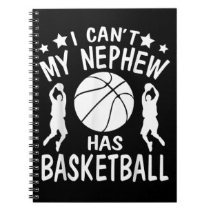 Ich kann nicht Mein Neffe hat Basketball-Geschenk Notizblock