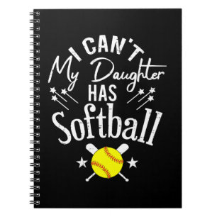Ich kann nicht, meine Tochter hat Softball - Gesch Notizblock
