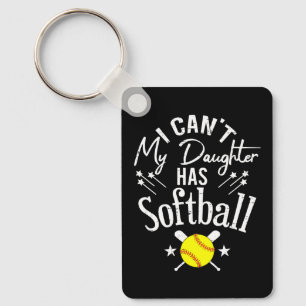 Ich kann nicht, meine Tochter hat Softball - Gesch Schlüsselanhänger