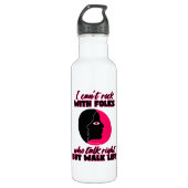 Ich kann nicht mit Leuten rocken Edelstahlflasche (Vorderseite)