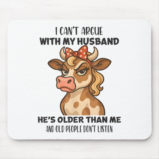 Ich kann nicht mit meiner Ehemännchen Funny Husban Mousepad (Vorne)