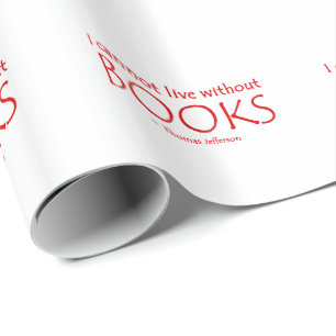 Ich kann nicht ohne Buch-Packpapier leben Geschenkpapier