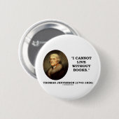 Ich kann nicht ohne Bücher leben Button (Vorne & Hinten)