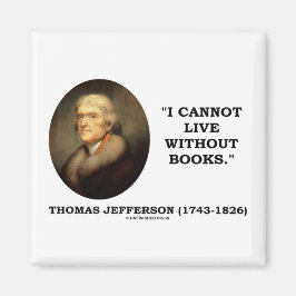 Ich kann nicht ohne Bücher leben Magnet