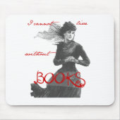 Ich kann nicht ohne Bücher leben Mousepad (Vorne)