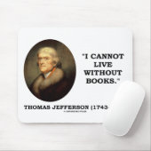 Ich kann nicht ohne Bücher leben Mousepad (Mit Mouse)