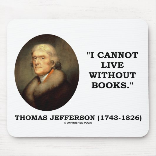 Ich kann nicht ohne Bücher leben Mousepad (Vorne)