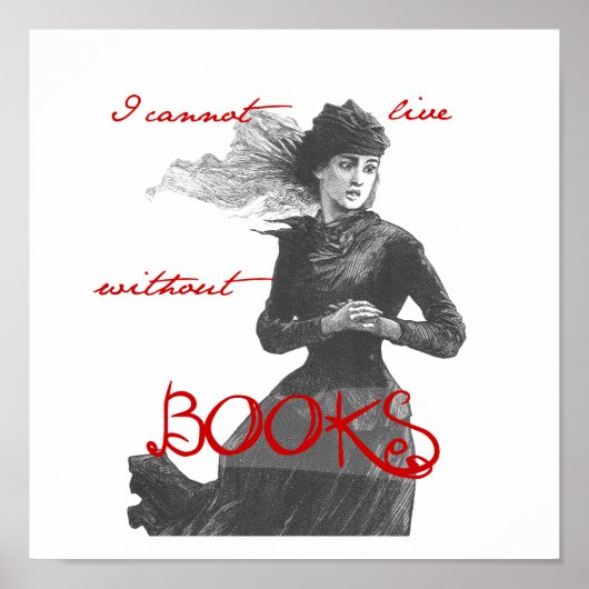 Ich kann nicht ohne Bücher leben Poster (Vorne)