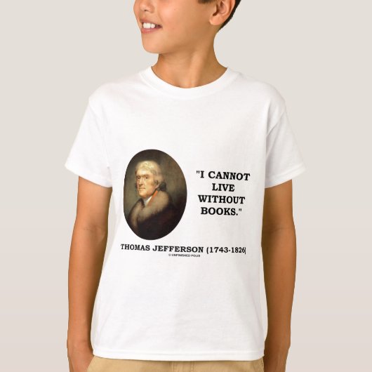 Ich kann nicht ohne Bücher leben T-Shirt (Vorderseite)