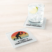 Ich kann nicht pickleball haben, Pickleball Lover Glasuntersetzer (Schrägansicht)