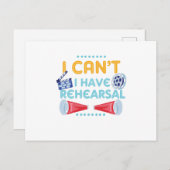 Ich kann nicht Probe Schauspielerin Theater Spaß h Postkarte (Vorne/Hinten)
