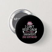 Ich kann nicht Ruhe Behalten. Es ist der 2. Geburt Button (Vorne & Hinten)